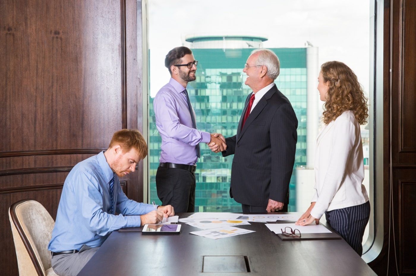 Two Businessmen Making Agreement